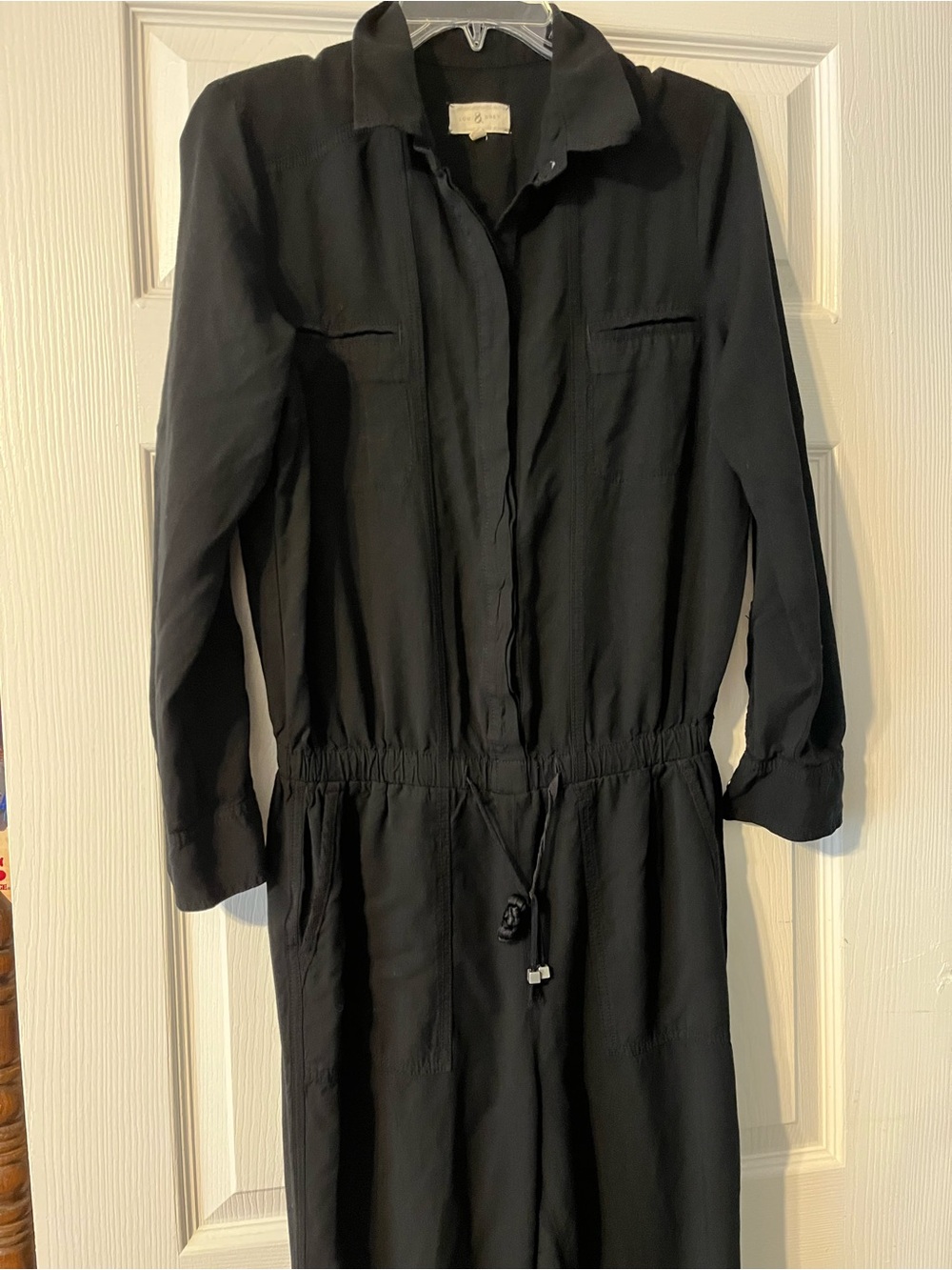 Black Women's Long Sleeve Jumpsuit Jacket - Lou and Grey